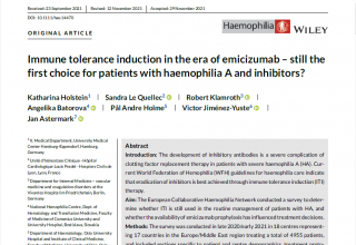 ITI in the era of emicizumab: paper published in Haemophilia