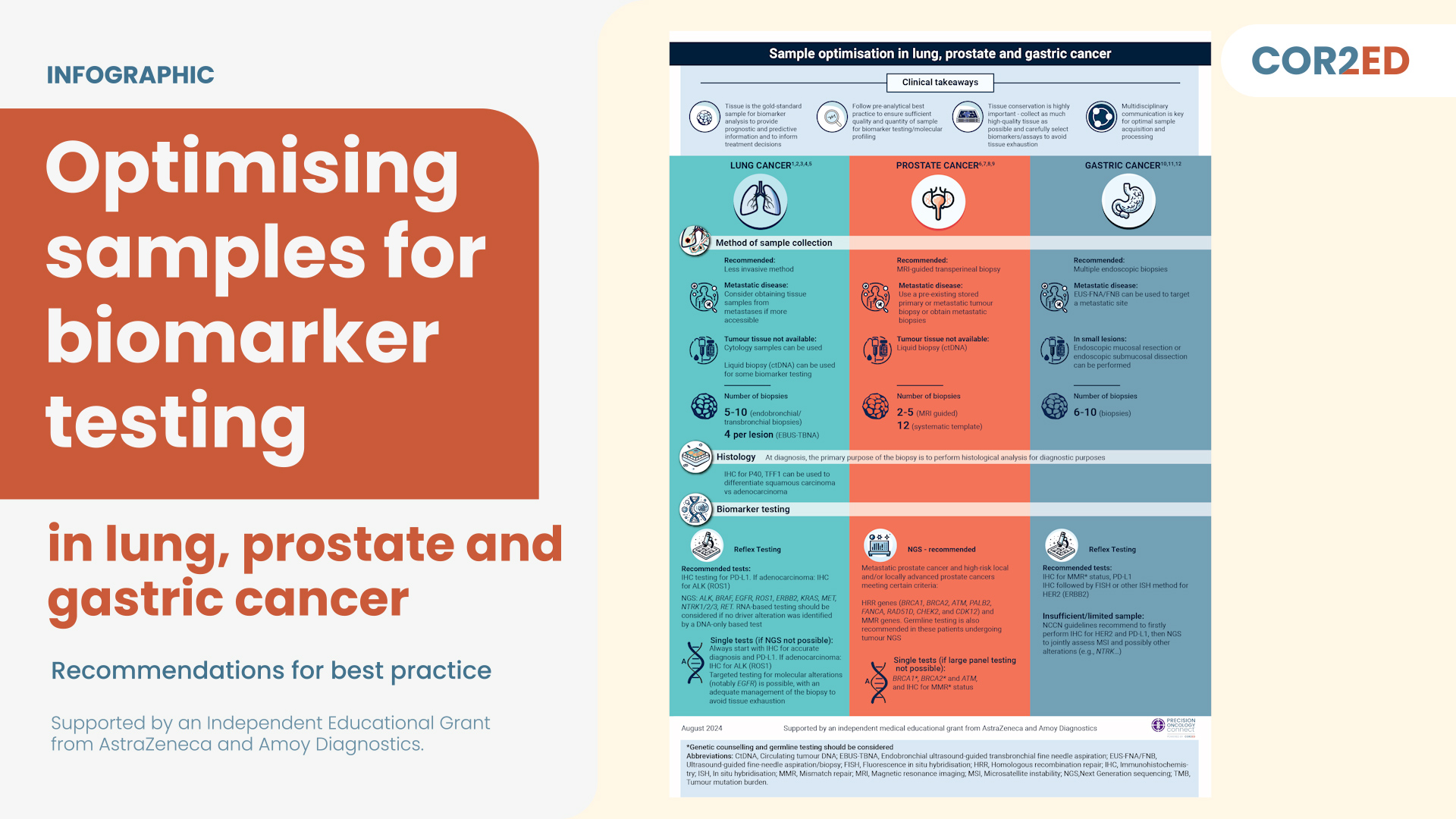 Optimising samples for biomarker testing in lung, prostate and gastric cancer